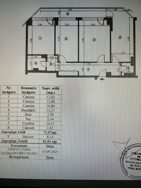 Vanzare apartament 3 camere ion Mihalache, piata 1 mai