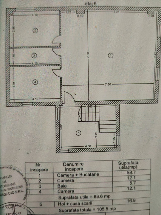 Vanzare apartament 3 camere Eminescu