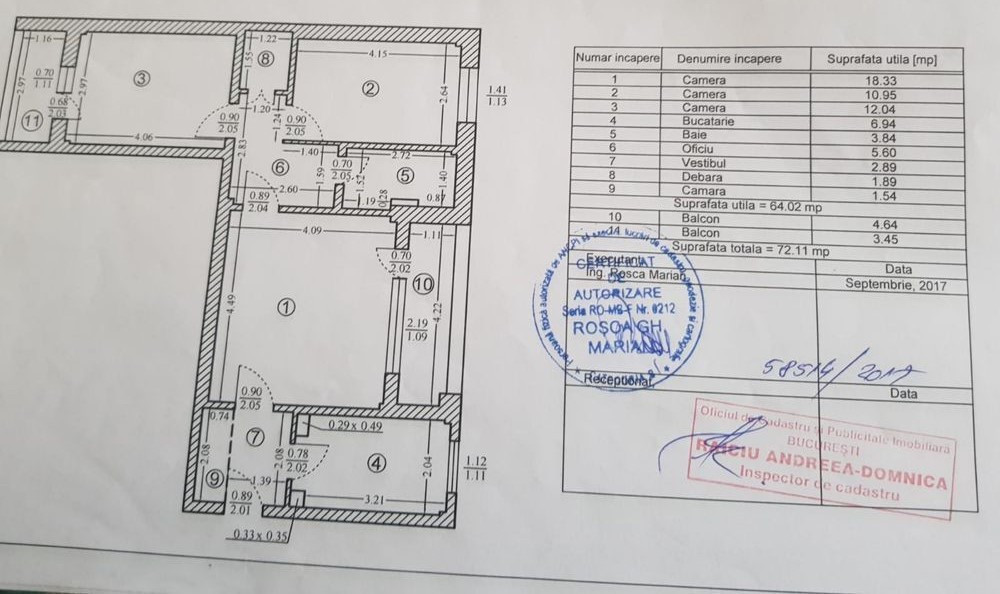 Vanzare apartament 3 camere Lacul Tei