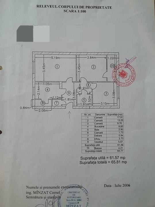 Vanzare apartament 3 camere Drumul Taberei