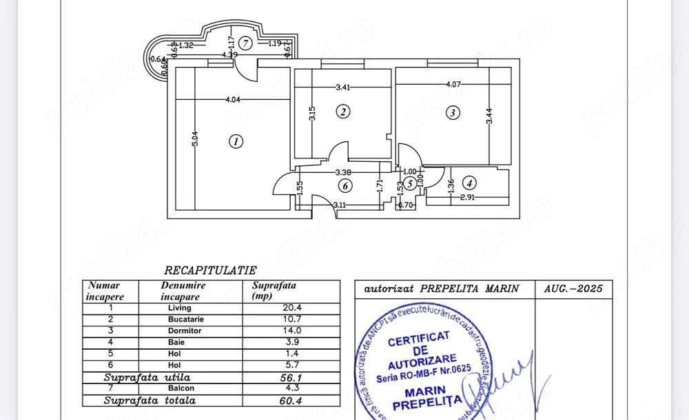Vanzare apartament 2 camere Brancoveanu