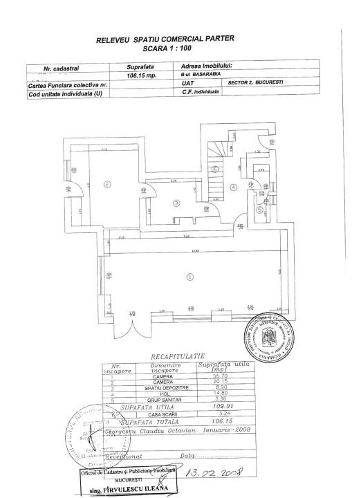 Spațiu comercial stradal – 108 mp | Vitrină 14 m | Colț | National Arena