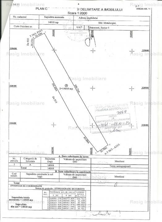 Teren industrial 1,4 ha -IMGB, toate utiliatile, tripla deschidere